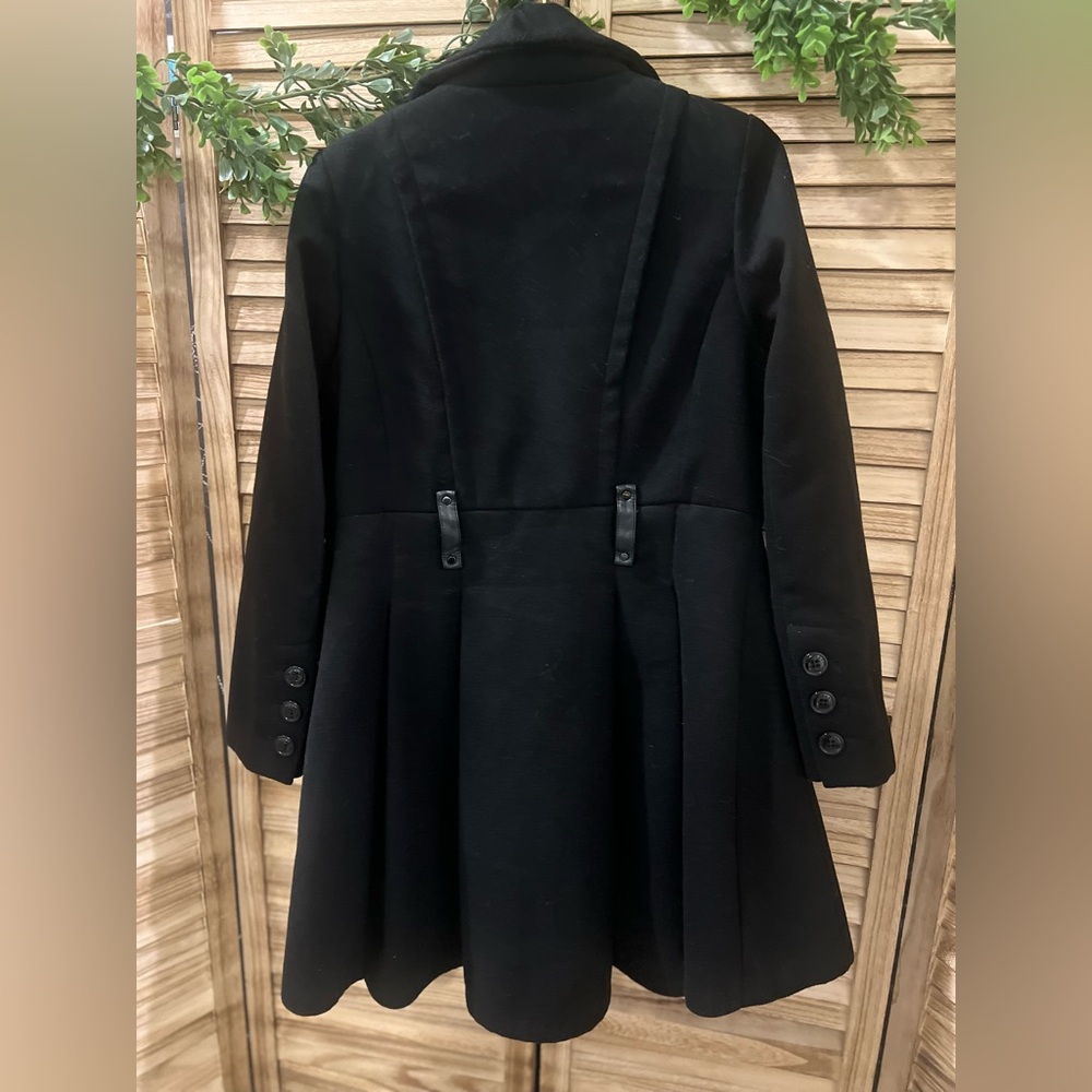 Steve Madden Black Women's Pea Coat - Picture 2 of 3
